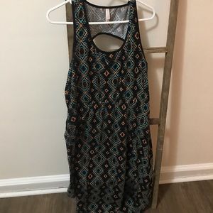 Aztec high low dress